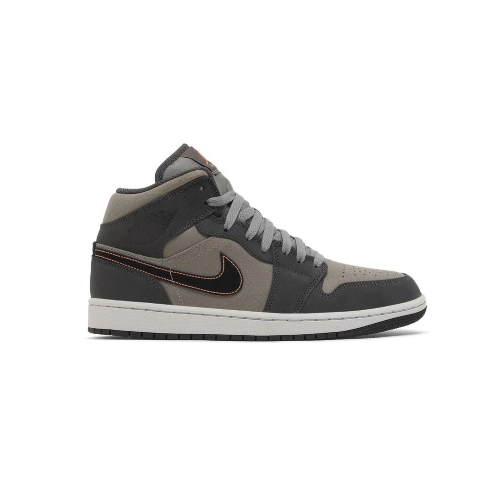 Nike Air Jordan 1 Mid SE Night Stadium Men's Size 9 Lifestyle Hightop Gray Suede